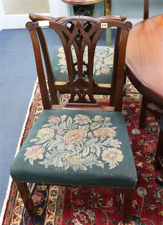 A set of ten Chippendale-style mahogany chairs